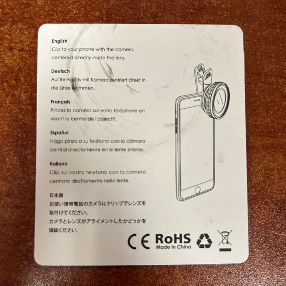 2-in-1 Wide Angle Lens for Single Lens Phone